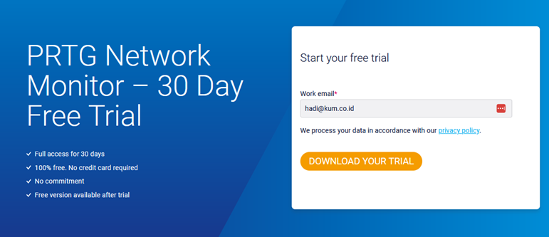 Free Trial PRTG