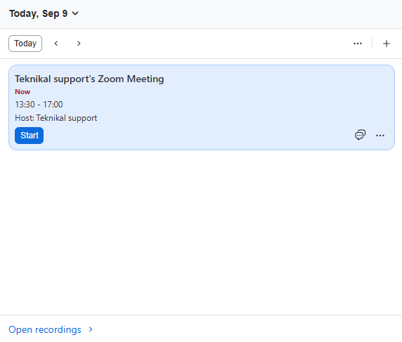 Start Zoom