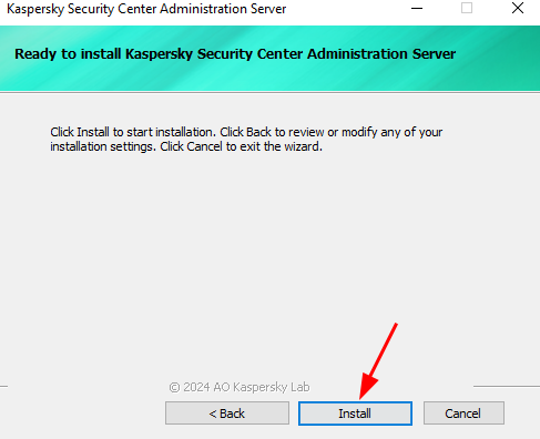 Intall KSC Administration Server
