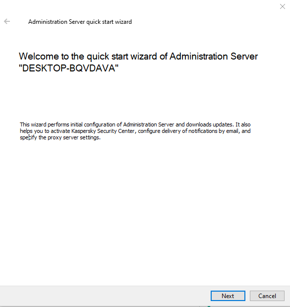 Administration Server, Next