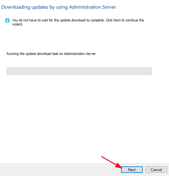 Downloading Update by using Administration Server