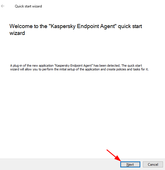 Quick Start Wizard, Next