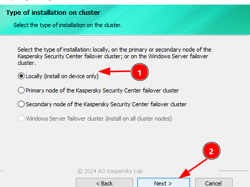 Type of Installation on Cluster