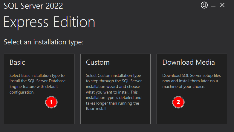 Express Edition → Basic → Download Media