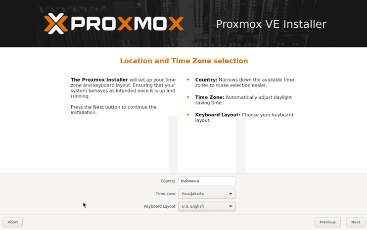 Location and Time Zone Selection